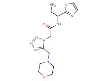 2-[5-(morpholin-4-ylmethyl)-1H-tetrazol-1-yl]-N-[1-(1,3-thiazol-2-yl)propyl]acetamide
