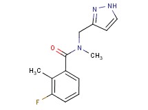 3-fluoro-N,2-dimethyl-N-(1H-pyrazol-3-ylmethyl)benzamide
