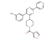 4-[1-(3-furoyl)-4-piperidinyl]-5-(3-methylphenyl)-2-(4-pyridinyl)pyrimidine