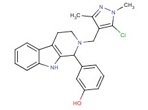 3-{2-[(5-chloro-1,3-dimethyl-1H-pyrazol-4-yl)methyl]-2,3,4,9-tetrahydro-1H-beta-carbolin-1-yl}phenol