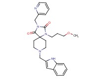 8-(1H-indol-2-ylmethyl)-1-(3-methoxypropyl)-3-(2-pyridinylmethyl)-1,3,8-triazaspiro[4.5]decane-2,4-dione