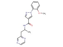 1-(2-methoxyphenyl)-N-[1-methyl-2-(2-pyrazinyl)ethyl]-1H-pyrazole-4-carboxamide
