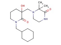 4-{[1-(cyclohexylmethyl)-3-hydroxy-2-oxo-3-piperidinyl]methyl}-3,3-dimethyl-2-piperazinone