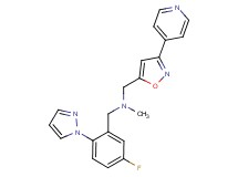 1-[5-fluoro-2-(1H-pyrazol-1-yl)phenyl]-N-methyl-N-{[3-(4-pyridinyl)-5-isoxazolyl]methyl}methanamine