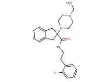 2-(4-ethyl-1-piperazinyl)-N-[2-(2-fluorophenyl)ethyl]-2-indanecarboxamide