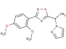 3-(2,4-dimethoxyphenyl)-5-[1-(1H-pyrazol-1-yl)ethyl]-1,2,4-oxadiazole