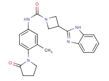 3-(1H-benzimidazol-2-yl)-N-[3-methyl-4-(2-oxopyrrolidin-1-yl)phenyl]azetidine-1-carboxamide