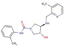 (3R*,4R*)-3-hydroxy-N-(2-methylphenyl)-4-{[(3-methyl-2-pyridinyl)methyl]amino}-1-pyrrolidinecarboxamide