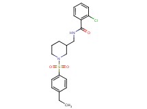 2-chloro-N-({1-[(4-ethylphenyl)sulfonyl]-3-piperidinyl}methyl)benzamide