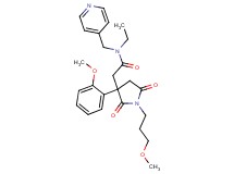 N-ethyl-2-[3-(2-methoxyphenyl)-1-(3-methoxypropyl)-2,5-dioxo-3-pyrrolidinyl]-N-(4-pyridinylmethyl)acetamide