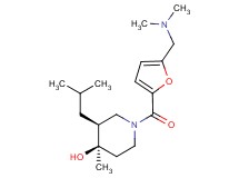 (3S*,4R*)-1-{5-[(dimethylamino)methyl]-2-furoyl}-3-isobutyl-4-methyl-4-piperidinol