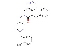 N-{[1-(2-methylbenzyl)-4-piperidinyl]methyl}-3-phenyl-N-(3-pyridinylmethyl)propanamide