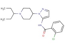 2-chloro-N-{1-[1-(1-ethylpropyl)-4-piperidinyl]-1H-pyrazol-5-yl}benzamide