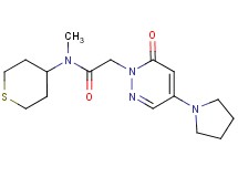 N-methyl-2-(6-oxo-4-pyrrolidin-1-ylpyridazin-1(6H)-yl)-N-(tetrahydro-2H-thiopyran-4-yl)acetamide