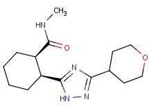 (1R*,2S*)-N-methyl-2-[3-(tetrahydro-2H-pyran-4-yl)-1H-1,2,4-triazol-5-yl]cyclohexanecarboxamide