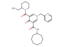 N-cyclooctyl-5-[(2-ethyl-1-piperidinyl)carbonyl]-4-oxo-1-(2-pyridinylmethyl)-1,4-dihydro-3-pyridinecarboxamide