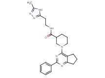 N-[2-(5-methyl-4H-1,2,4-triazol-3-yl)ethyl]-1-(2-phenyl-6,7-dihydro-5H-cyclopenta[d]pyrimidin-4-yl)-3-piperidinecarboxamide