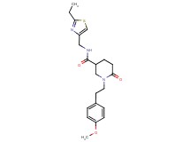N-[(2-ethyl-1,3-thiazol-4-yl)methyl]-1-[2-(4-methoxyphenyl)ethyl]-6-oxo-3-piperidinecarboxamide