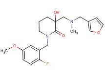 1-(2-fluoro-5-methoxybenzyl)-3-{[(3-furylmethyl)(methyl)amino]methyl}-3-hydroxypiperidin-2-one