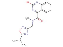 2-hydroxy-N-[(5-isopropyl-1,2,4-oxadiazol-3-yl)methyl]-N-methyl-4-quinazolinecarboxamide