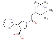 (3S*,4S*)-4-pyridin-2-yl-1-[(2,2,6,6-tetramethylpiperidin-4-yl)acetyl]pyrrolidine-3-carboxylic acid