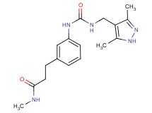 3-{3-[({[(3,5-dimethyl-1H-pyrazol-4-yl)methyl]amino}carbonyl)amino]phenyl}-N-methylpropanamide