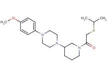 1-{1-[(isopropylthio)acetyl]-3-piperidinyl}-4-(4-methoxyphenyl)piperazine