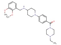 N-(2,3-dimethoxybenzyl)-1-{4-[(4-ethyl-1-piperazinyl)carbonyl]phenyl}-4-piperidinamine