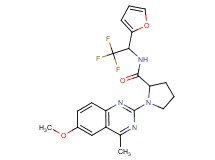 1-(6-methoxy-4-methyl-2-quinazolinyl)-N-[2,2,2-trifluoro-1-(2-furyl)ethyl]prolinamide