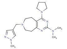 N,N-dimethyl-7-[(1-methyl-1H-pyrazol-4-yl)methyl]-4-pyrrolidin-1-yl-6,7,8,9-tetrahydro-5H-pyrimido[4,5-d]azepin-2-amine