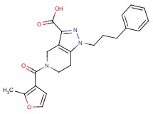 5-(2-methyl-3-furoyl)-1-(3-phenylpropyl)-4,5,6,7-tetrahydro-1H-pyrazolo[4,3-c]pyridine-3-carboxylic acid