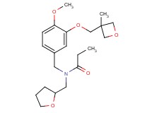 N-{4-methoxy-3-[(3-methyl-3-oxetanyl)methoxy]benzyl}-N-(tetrahydro-2-furanylmethyl)propanamide