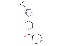 1-(cycloheptylcarbonyl)-4-(4-cyclopropyl-1H-1,2,3-triazol-1-yl)piperidine