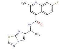 7-fluoro-N-(1-imidazo[2,1-b][1,3,4]thiadiazol-6-ylethyl)-2-methyl-4-quinolinecarboxamide