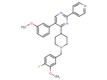 4-[1-(4-fluoro-3-methoxybenzyl)-4-piperidinyl]-5-(3-methoxyphenyl)-2-(4-pyridinyl)pyrimidine