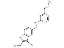 N-[(2-ethyl-3-methyl-1H-indol-5-yl)methyl]-6-(methoxymethyl)pyrimidin-4-amine