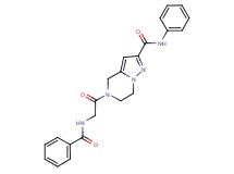 5-[(benzoylamino)acetyl]-N-phenyl-4,5,6,7-tetrahydropyrazolo[1,5-a]pyrazine-2-carboxamide