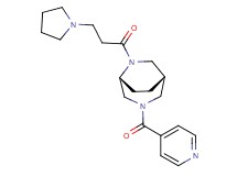 (1S*,5R*)-3-isonicotinoyl-6-[3-(1-pyrrolidinyl)propanoyl]-3,6-diazabicyclo[3.2.2]nonane