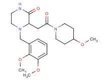 4-(2,3-dimethoxybenzyl)-3-[2-(4-methoxy-1-piperidinyl)-2-oxoethyl]-2-piperazinone