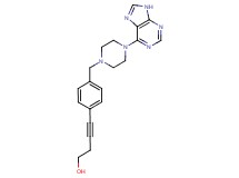 4-(4-{[4-(9H-purin-6-yl)piperazin-1-yl]methyl}phenyl)but-3-yn-1-ol