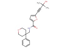 5-(3-hydroxy-3-methylbut-1-yn-1-yl)-N-[(4-phenyltetrahydro-2H-pyran-4-yl)methyl]-2-furamide
