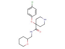 4-(4-chlorophenoxy)-N-(tetrahydro-2H-pyran-2-ylmethyl)piperidine-4-carboxamide