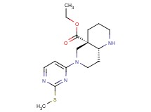 ethyl (4aS*,8aR*)-6-[2-(methylthio)-4-pyrimidinyl]octahydro-1,6-naphthyridine-4a(2H)-carboxylate