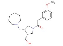 {(3R*,4R*)-4-(azepan-1-ylmethyl)-1-[(3-methoxyphenyl)acetyl]pyrrolidin-3-yl}methanol