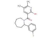 3-{[2-(3-fluorophenyl)-1-azepanyl]carbonyl}-5,6-dimethyl-2-pyridinol