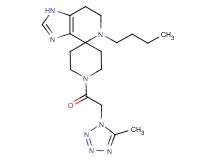 5-butyl-1'-[(5-methyl-1H-tetrazol-1-yl)acetyl]-1,5,6,7-tetrahydrospiro[imidazo[4,5-c]pyridine-4,4'-piperidine]