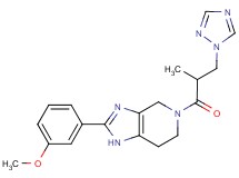 2-(3-methoxyphenyl)-5-[2-methyl-3-(1H-1,2,4-triazol-1-yl)propanoyl]-4,5,6,7-tetrahydro-1H-imidazo[4,5-c]pyridine