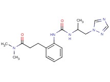 N,N-dimethyl-3-{2-[({[1-methyl-2-(1H-1,2,4-triazol-1-yl)ethyl]amino}carbonyl)amino]phenyl}propanamide