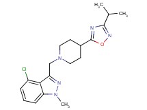 4-chloro-3-{[4-(3-isopropyl-1,2,4-oxadiazol-5-yl)piperidin-1-yl]methyl}-1-methyl-1H-indazole
