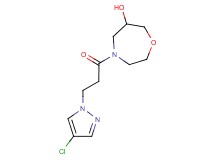 4-[3-(4-chloro-1H-pyrazol-1-yl)propanoyl]-1,4-oxazepan-6-ol